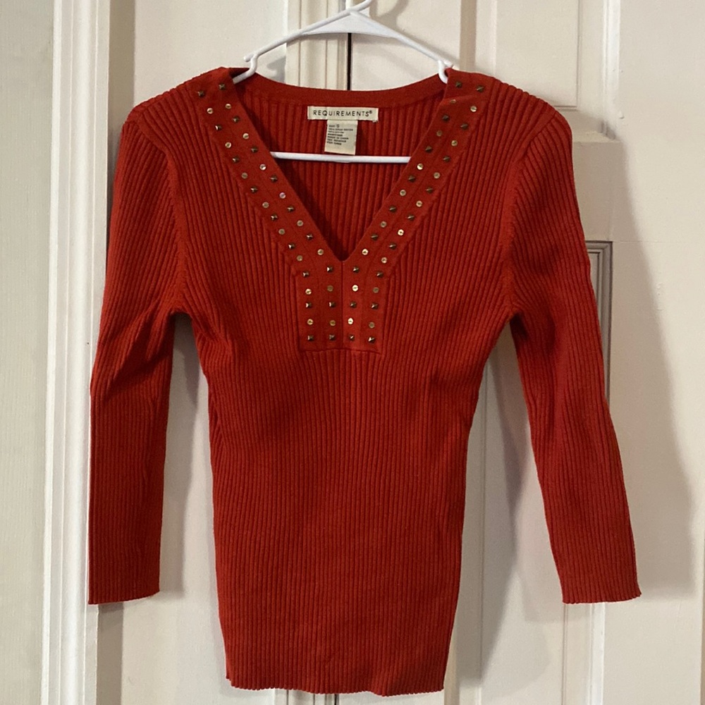 Requirements Brand - burnt orange sweater